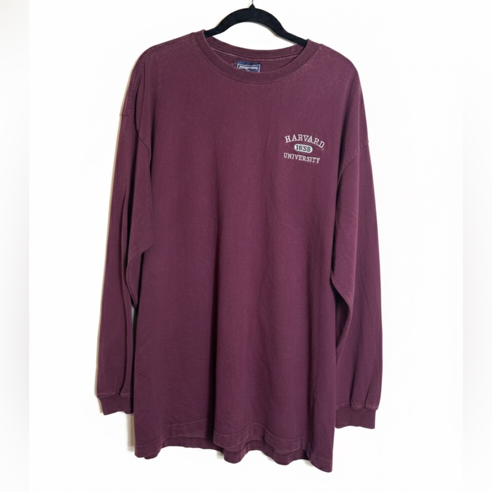 JanSport Harvard University Long Sleeve Tee XXL Burgundy Y2K classic collegiate